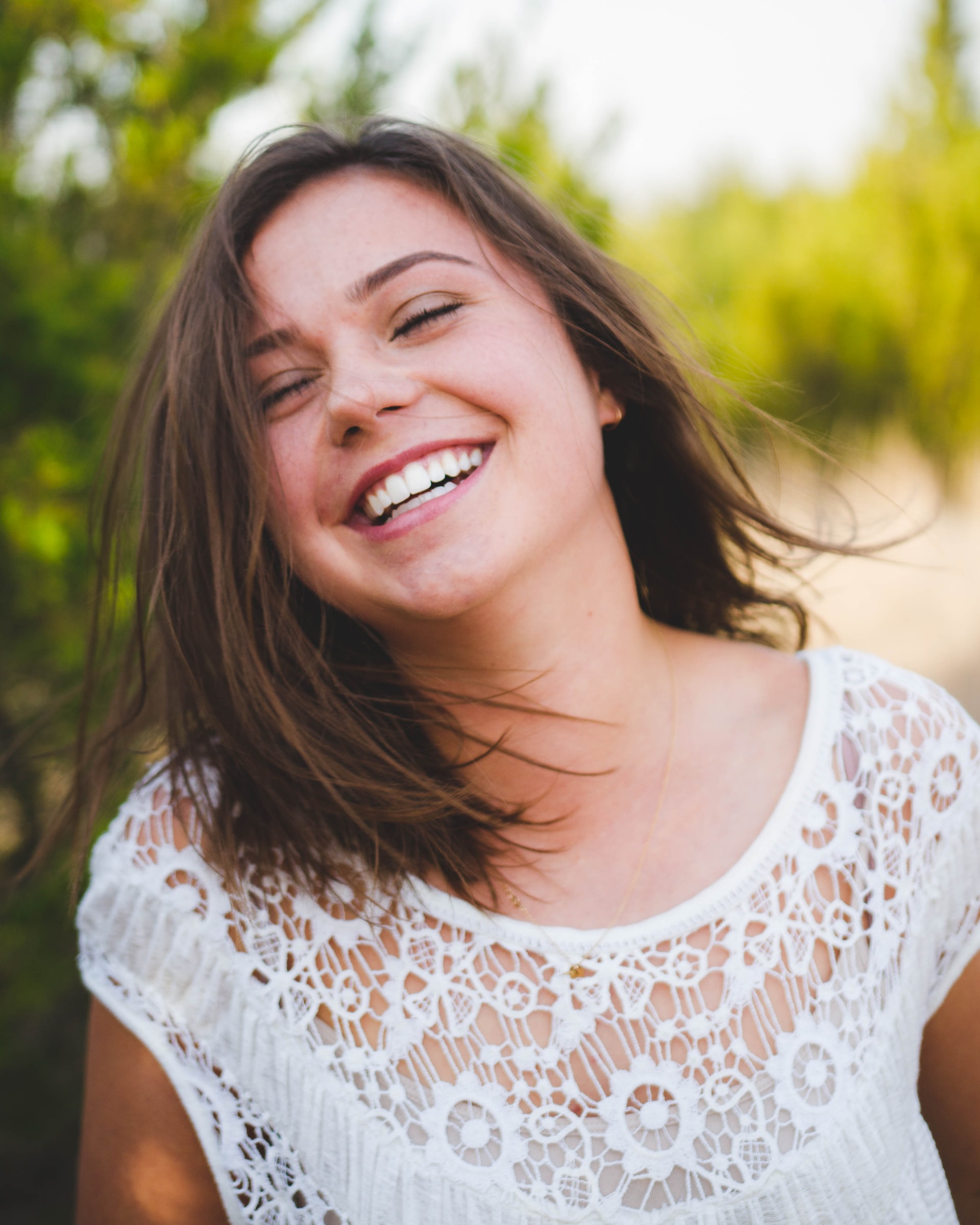 smiling teenager at a beach